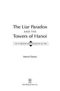 Imagen de portada: The Liar Paradox and the Towers of Hanoi 1st edition 9780471648161