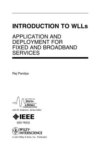 Cover image: Introduction to WLLs 1st edition 9780471451327