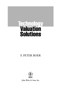 Imagen de portada: Technology Valuation Solutions 1st edition 9780471654674