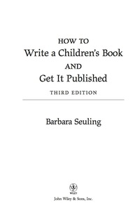 Titelbild: How to Write a Children's Book and Get It Published 3rd edition 9780471676195