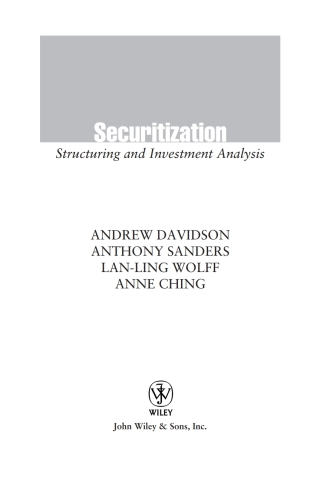Imagen de portada: Securitization 1st edition 9780471022602
