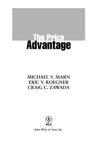 Imagen de portada: The Price Advantage 1st edition 9780471725503