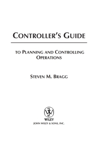 Cover image: Controller's Guide to Planning and Controlling Operations 1st edition 9780471576808