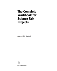 Cover image: The Complete Workbook for Science Fair Projects 1st edition 9780471273363
