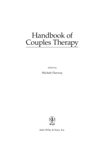 Cover image: Handbook of Couples Therapy 1st edition 9780471444084