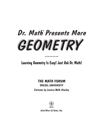 Cover image: Dr. Math Presents More Geometry 1st edition 9780471225539