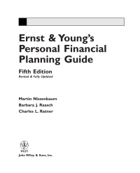 Imagen de portada: Ernst & Young's Personal Financial Planning Guide, 5th Edition Revised and Fully Updated 5th edition 9780471687245
