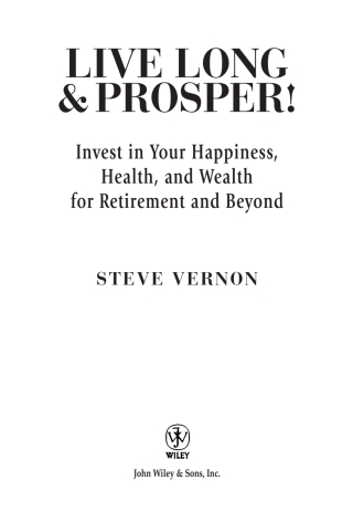 Cover image: Live Long and Prosper 1st edition 9780471683445