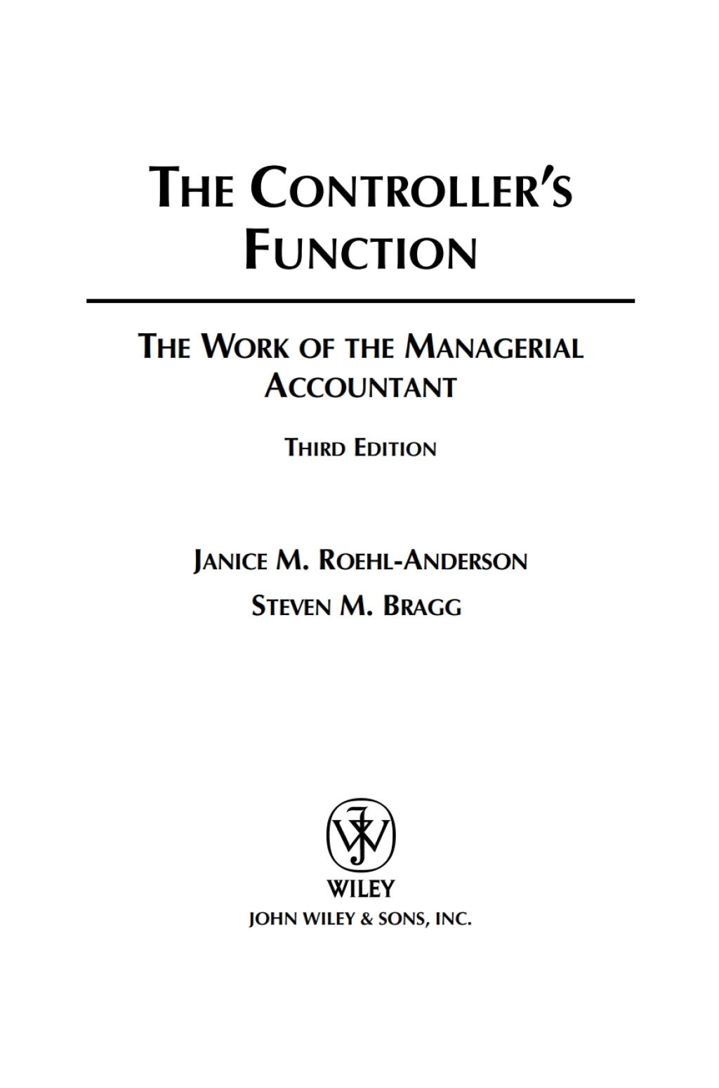 The Controller's Function - 3rd Edition (eBook)
