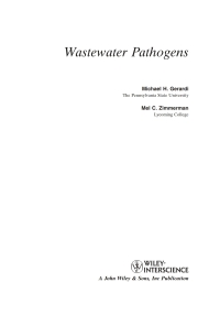 Cover image: Wastewater Pathogens 1st edition 9780471206927