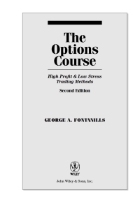 Cover image: The Options Course 2nd edition 9780471716211
