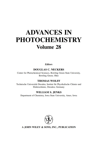 Cover image: Advances in Photochemistry 1st edition 9780471682417