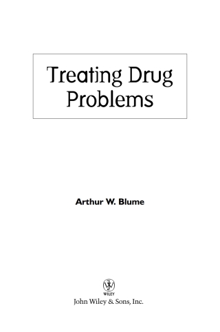 Cover image: Treating Drug Problems 1st edition 9780471484837
