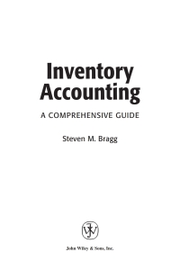 Cover image: Inventory Accounting 1st edition 9780471356424
