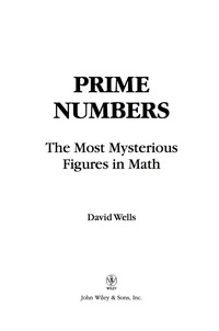 Omslagafbeelding: Prime Numbers 1st edition 9780471462347