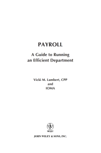 Cover image: Payroll 1st edition 9780471702238