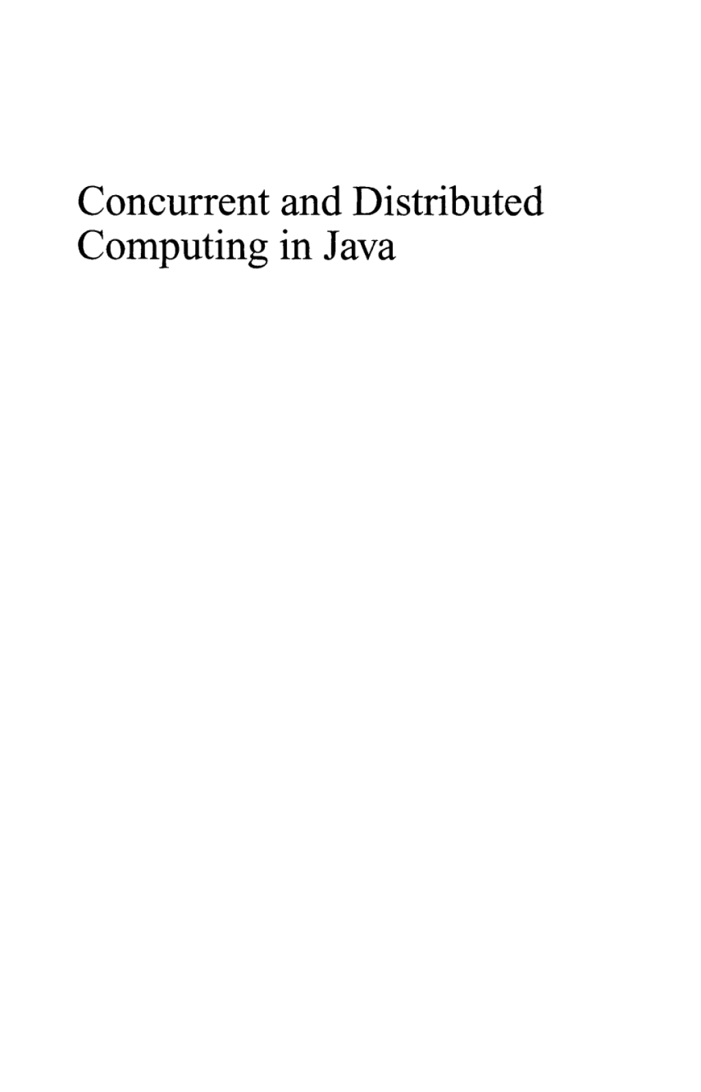 Concurrent and Distributed Computing in Java - 1st Edition (eBook)