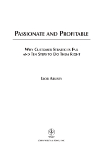 Imagen de portada: Passionate and Profitable 1st edition 9781119090878