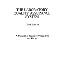 Imagen de portada: The Laboratory Quality Assurance System 3rd edition 9780471269182