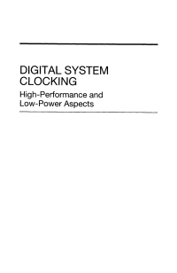 Cover image: Digital System Clocking: High-Performance and Low-Power Aspects 1st edition 9780471274476