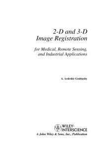 Cover image: 2-D and 3-D Image Registration 1st edition 9780471649540