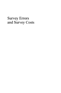 Imagen de portada: Survey Errors and Survey Costs 1st edition 9780471678519