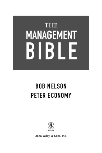 Cover image: The Management Bible 1st edition 9780471705451