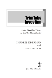 Imagen de portada: TrimTabs Investing 1st edition 9780471697206