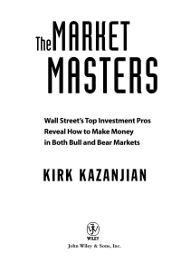 Cover image: The Market Masters 1st edition 9780471698654