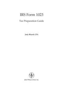 Cover image: IRS Form 1023 Tax Preparation Guide 1st edition 9780471715252