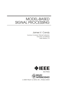 Imagen de portada: Model-Based Signal Processing 1st edition 9780471236320