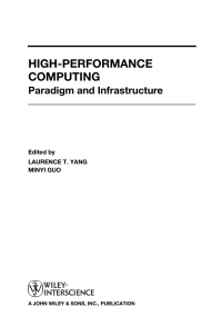 Cover image: High-Performance Computing: Paradigm and Infrastructure 1st edition 9780471654711