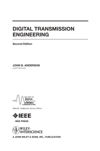 Cover image: Digital Transmission Engineering 2nd edition 9780471694649