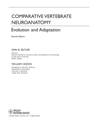 Cover image: Comparative Vertebrate Neuroanatomy: Evolution and Adaptation, 2nd Edition 2nd edition 9780471210054