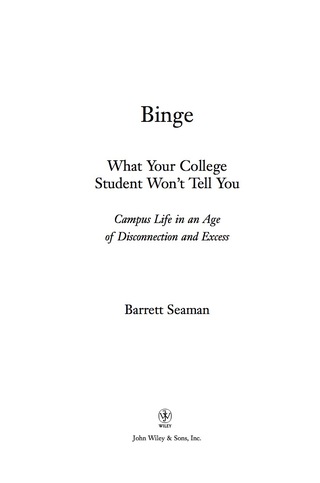 Cover image: Binge 1st edition 9780471491194