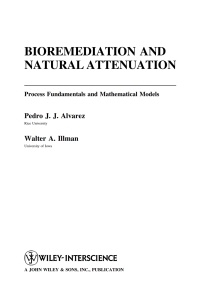 Cover image: Bioremediation and Natural Attenuation: Process Fundamentals and Mathematical Models 1st edition 9780471650430