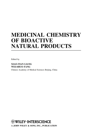 صورة الغلاف: Medicinal Chemistry of Bioactive Natural Products 1st edition 9780471660071