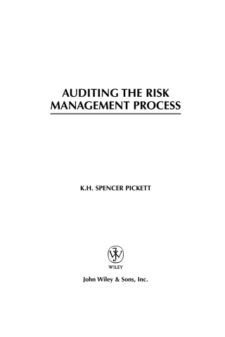 Cover image: Auditing the Risk Management Process 1st edition 9780471690535