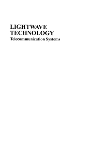 Cover image: Lightwave Technology 1st edition 9780471215721