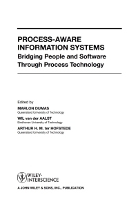 Cover image: Process-Aware Information Systems 1st edition 9780471663065