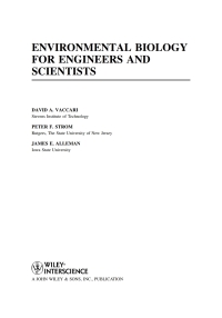 Imagen de portada: Environmental Biology for Engineers and Scientists 1st edition 9780471722397