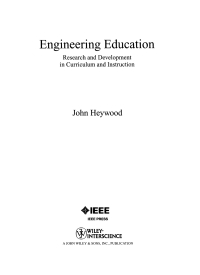 صورة الغلاف: Engineering Education 1st edition 9780471741114