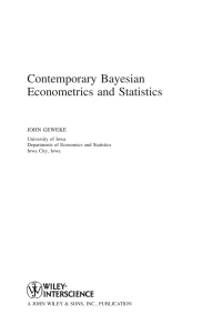 Imagen de portada: Contemporary Bayesian Econometrics and Statistics 1st edition 9780471679325