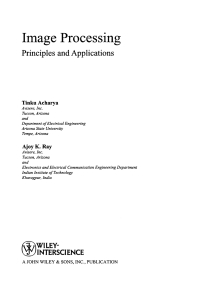 صورة الغلاف: Image Processing: Principles and Applications 1st edition 9780471719984