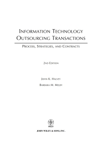 Imagen de portada: Information Technology Outsourcing Transactions: Process, Strategies, and Contracts 2nd edition 9780471459491