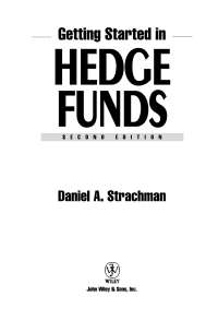 صورة الغلاف: Getting Started in Hedge Funds 2nd edition 9780471715443