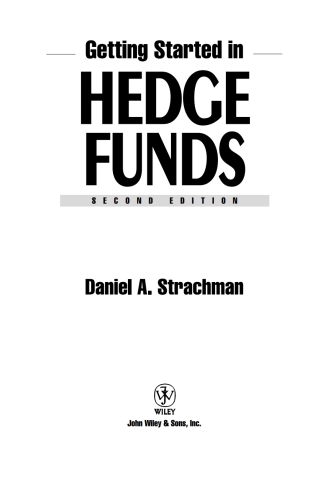 Cover image: Getting Started in Hedge Funds 2nd edition 9780471715443
