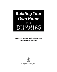 صورة الغلاف: Building Your Own Home For Dummies 1st edition 9780764557095