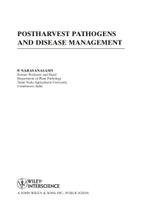 Imagen de portada: Postharvest Pathogens and Disease Management 1st edition 9780471743033