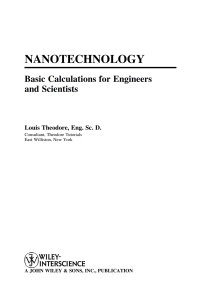 Imagen de portada: Nanotechnology 1st edition 9780471739517